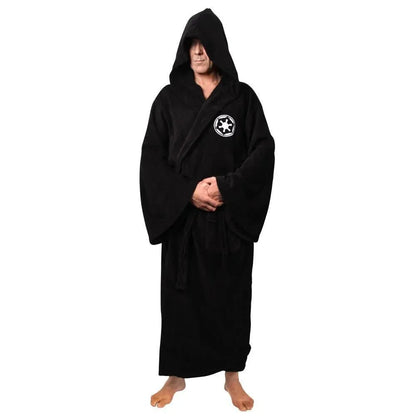 Hooded Warm Male Flannel Robe