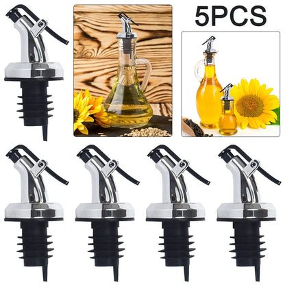 Elevate the Elegance in Your Kitchen.  Drip Free & Controlled Flow Premium Set of 5 Pour Spout