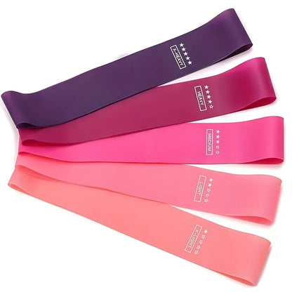 Five Piece Resistance Band Set Builds Strength Anywhere Home or Travel