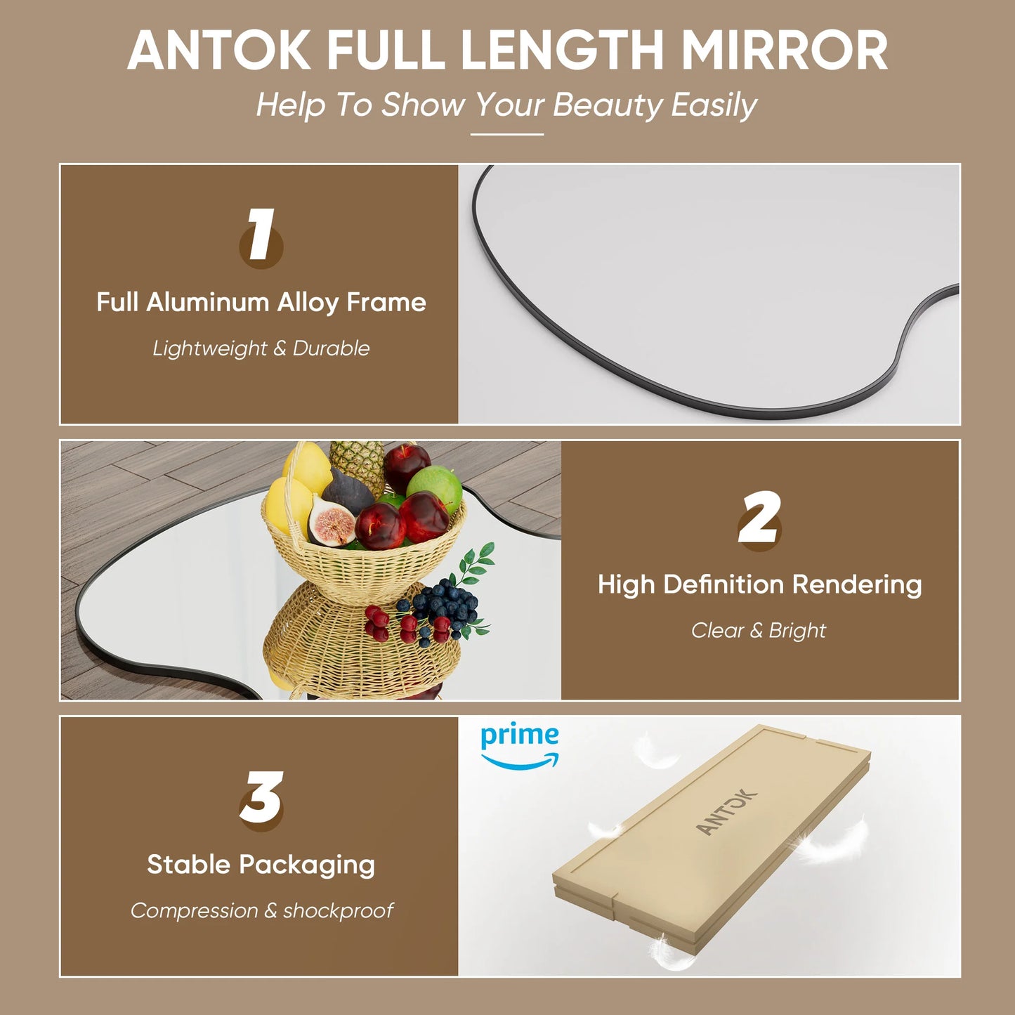 Wavy Full-Length Mirror Adds Light, Depth & Style