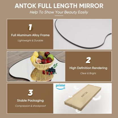 Wavy Full-Length Mirror Adds Light, Depth & Style
