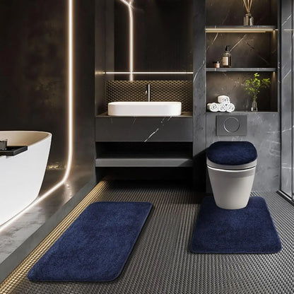 Navy Bathroom Set Adds Style, Comfort & Cohesive Decor