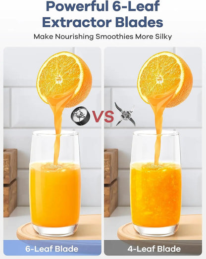 900W Smoothie Blender, 15-Piece Combo with Portable Cups, BPA-Free