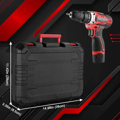 138 Pcs Tool Box Power Set with 12V Cordless Drill