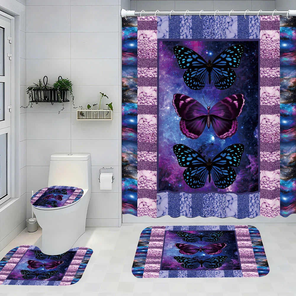 Butterfly Bathroom Four-piece Set