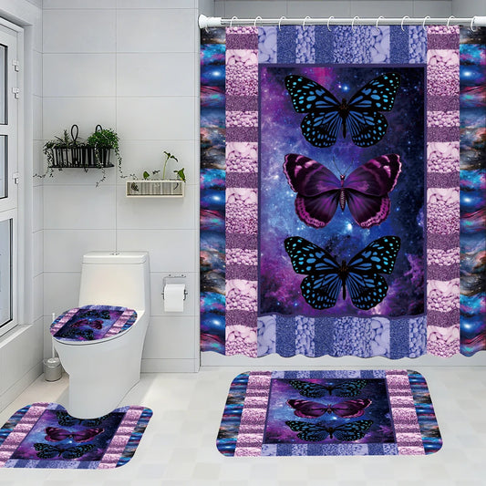 Butterfly Bathroom Four-piece Set