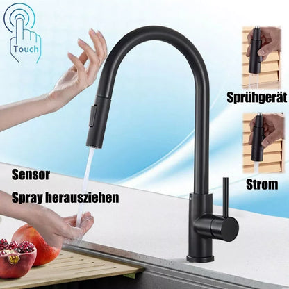 2 Function Touch Control Pull Out Sensor Kitchen Faucet