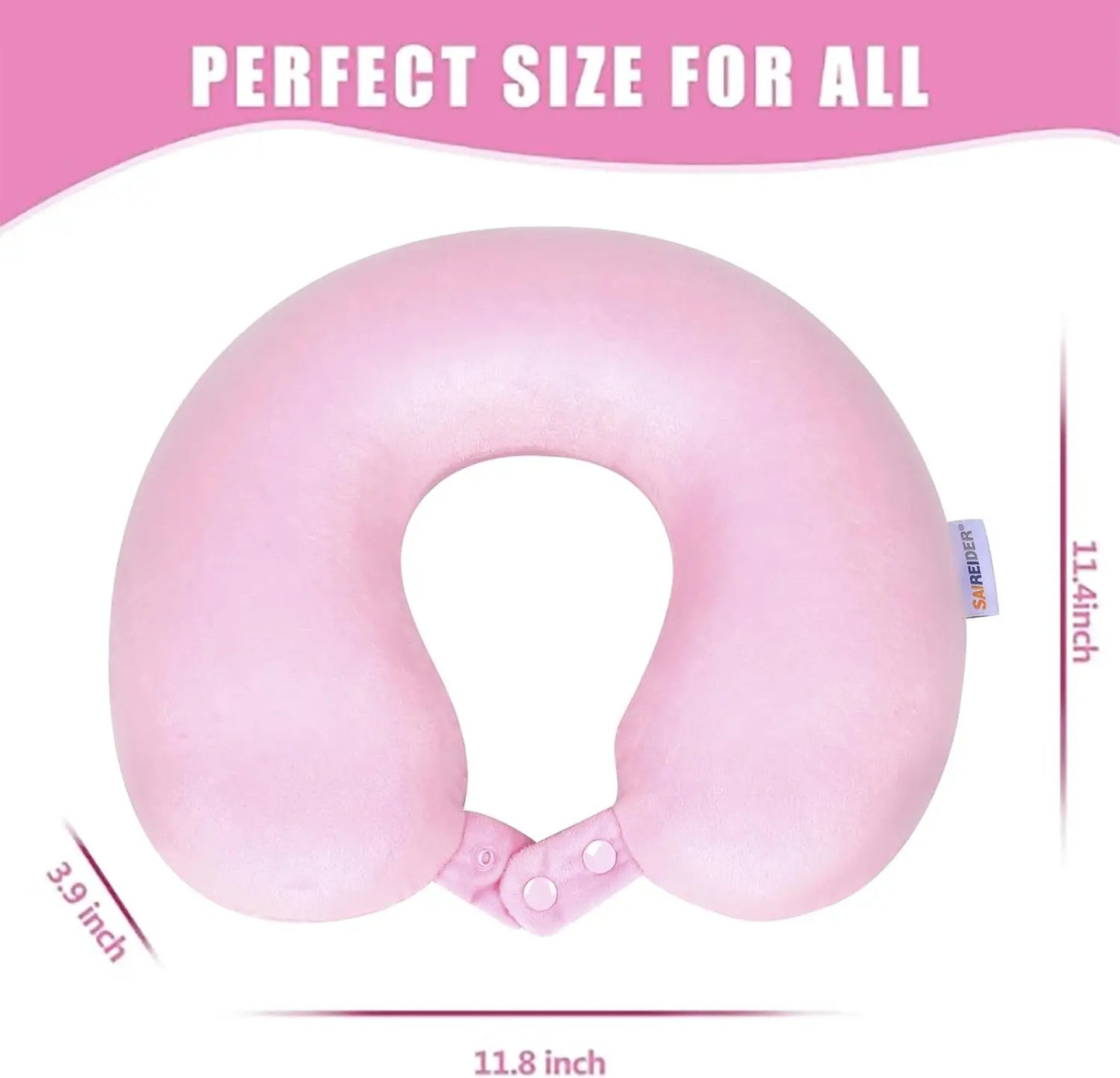 Memory Foam Neck Pillow Soft & Adjustable, Comfort Anywhere