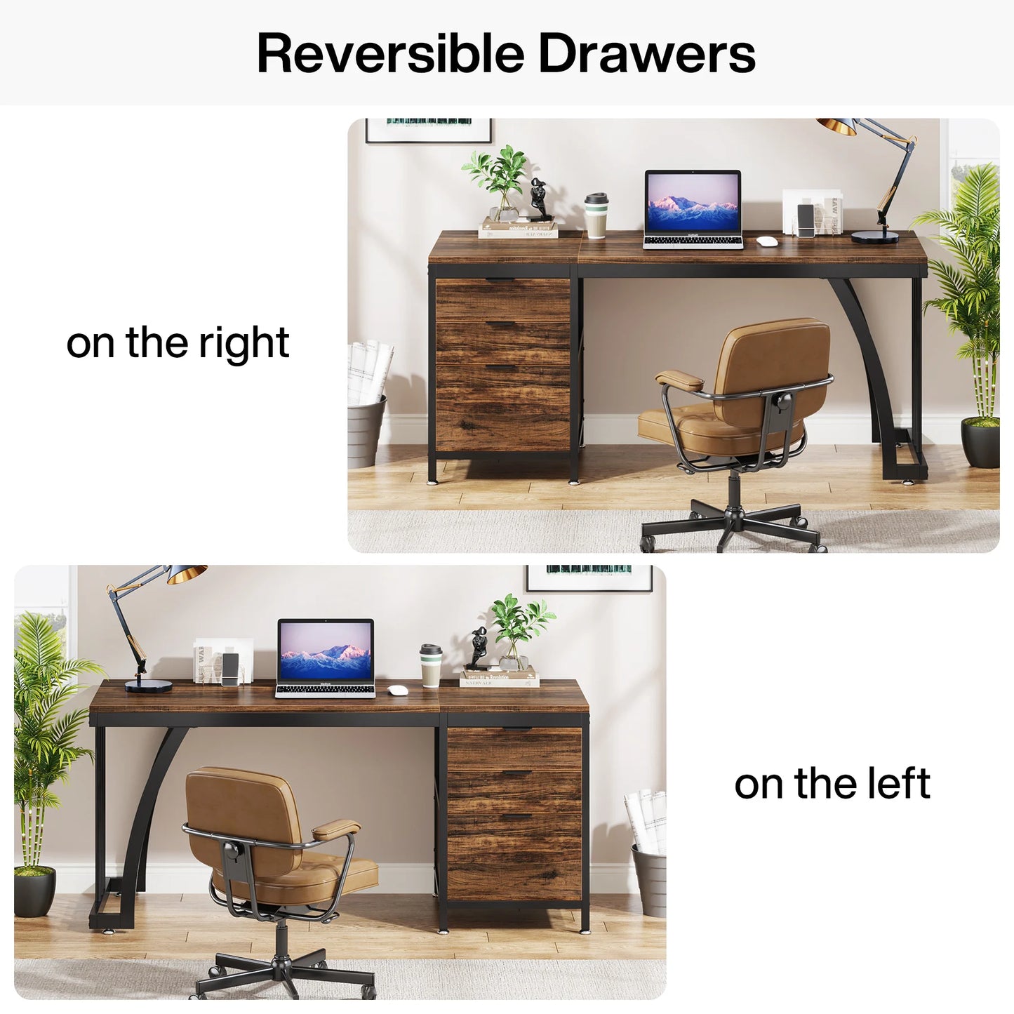 Built In Reversible Storage Desk That Keeps Your Space Clean Calm & Focused