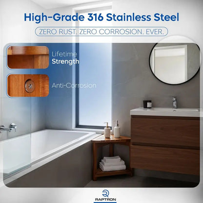 Waterproof, Spa‑Quality Shower Bench with a Sturdy Storage Shelf