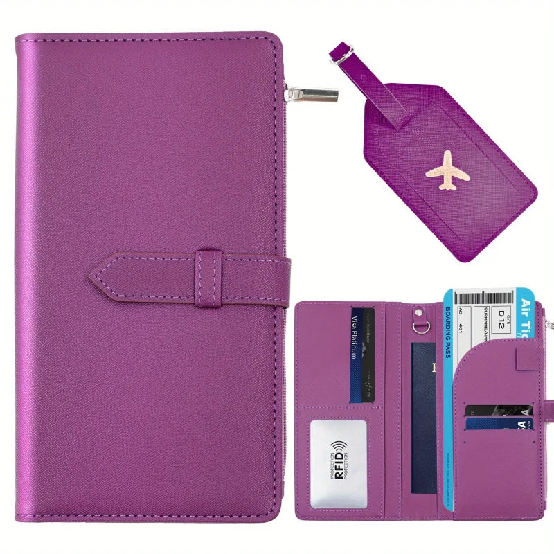 2 Piece - Passport Holder & Travel Wallet Set