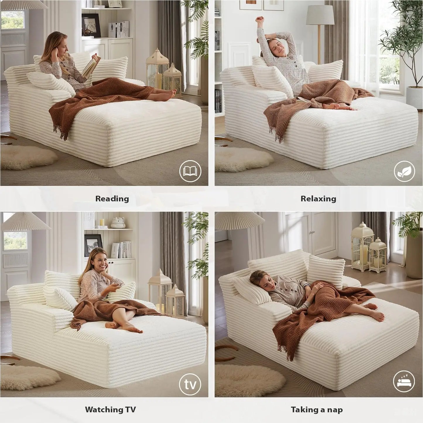 Boneless Deep Seat Over-Sized Lounge Chair