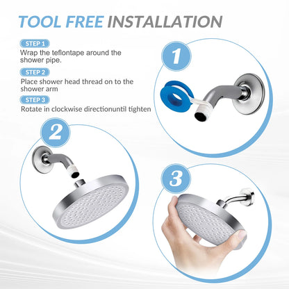 High Pressure Adjustable Stainless Steel Rainfall Shower Head