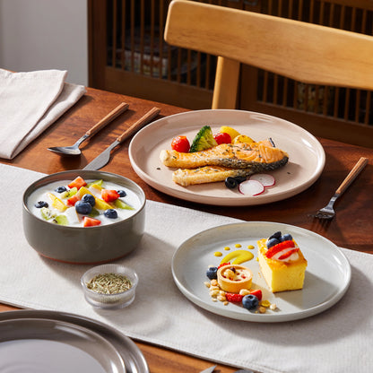 12/24 Pcs Dinnerware Set Stoneware Plates & Bowls