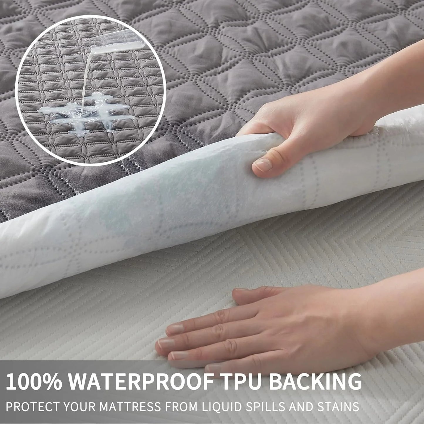 Soft, Waterproof, Noiseless Mattress Protector with Deep-Pocket Breathable Comfort