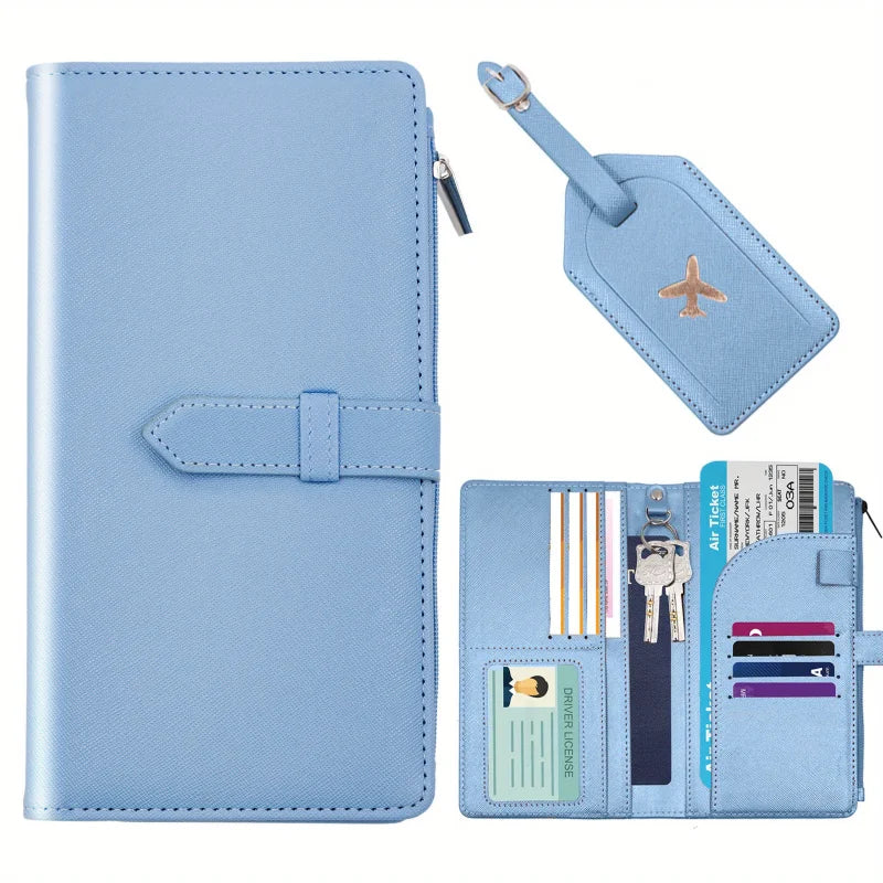 2 Piece - Passport Holder & Travel Wallet Set