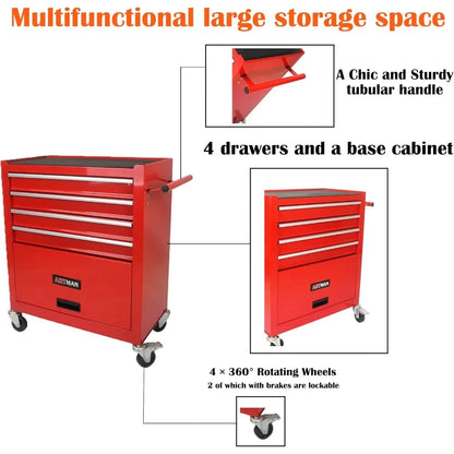 Rolling Tool Box With Storage Drawers