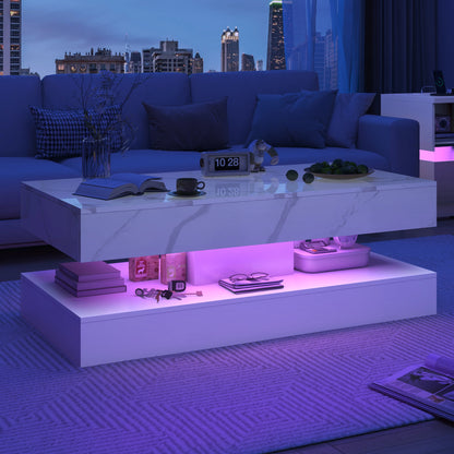 LED‑Lit Hidden Storage Modern Coffee Table that Transforms Your Living Room