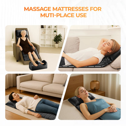 Shiatsu Massage Mat with Heat Melts Stress & Relaxes Your Entire Body