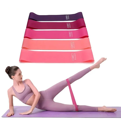 Five Piece Resistance Band Set Builds Strength Anywhere Home or Travel