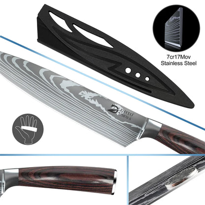 Stainless Steel 8pc Kitchen Knife Set