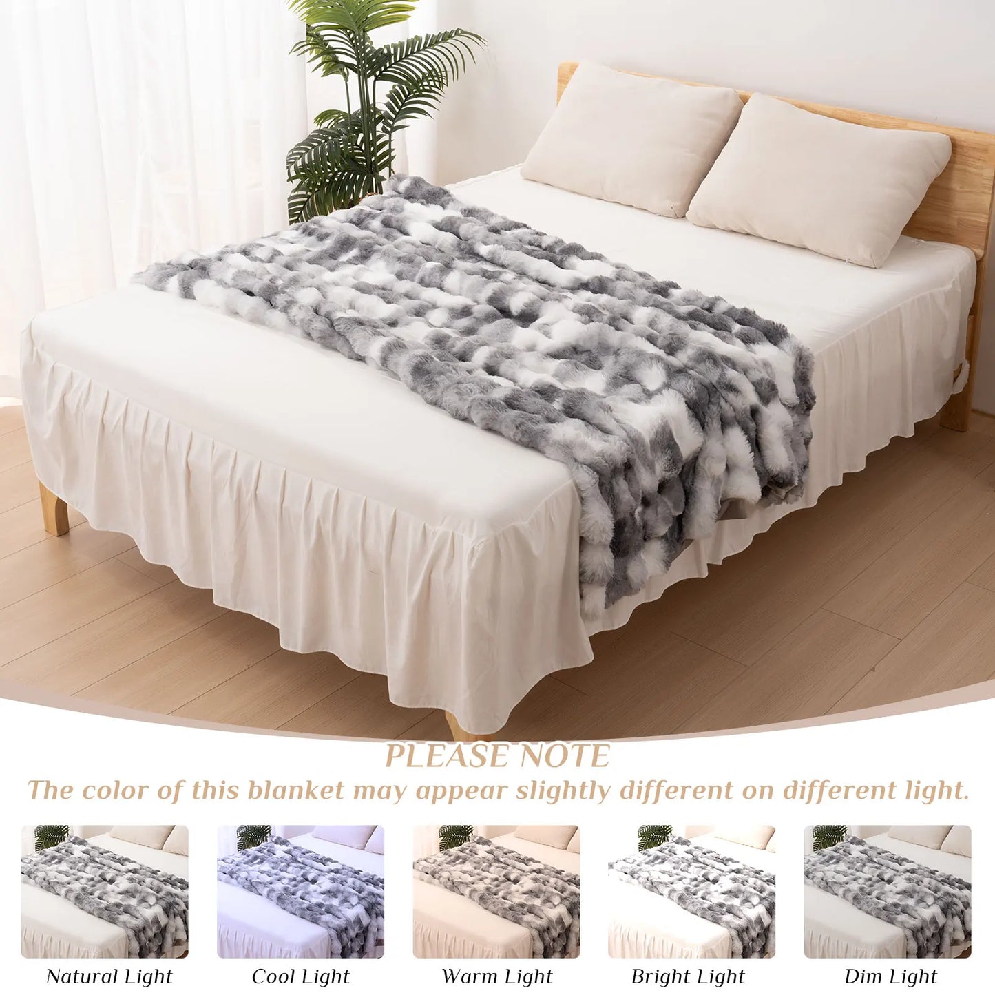 Faux Fur Soft Cozy Thick & Warm Blanket