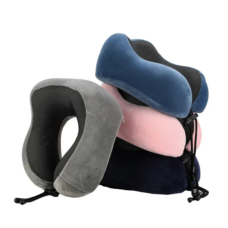Soft U‑Shaped Memory Foam Pillow for Comfy Travel Rest