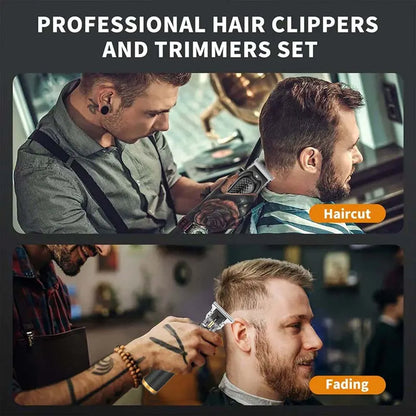 Professional Hair Clipper Kit for Men - Cordless Rechargeable