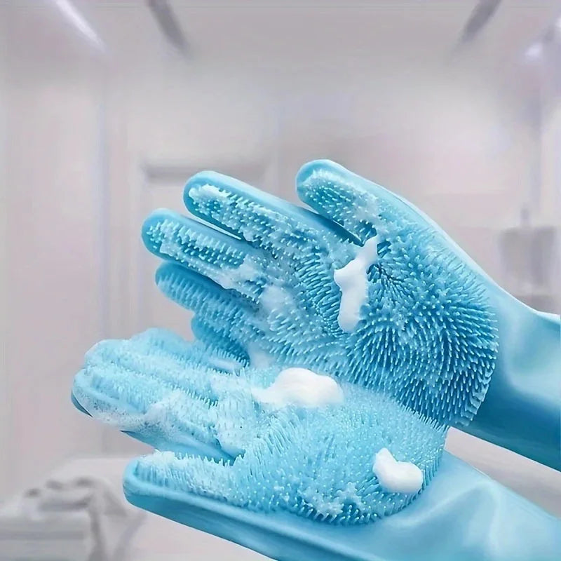 Scrub Cleaning Gloves: All-Purpose - Kitchen Cleaning, Veggie Washing & Pet Baths