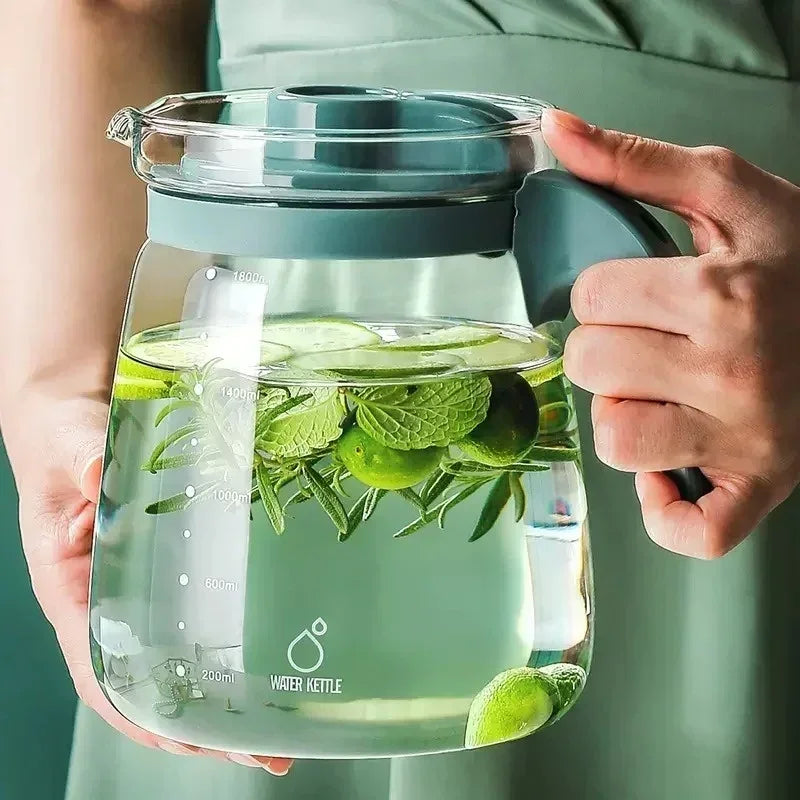 Easy Pouring & Generously Sized Glass Kettle, High Temperature Resistance
