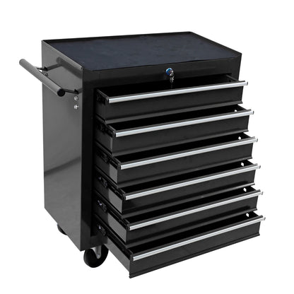 Rolling Metal Tool Chest with 6 Drawers