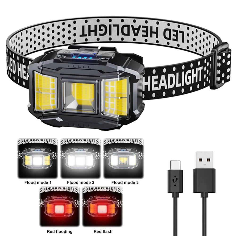 Light Your Way Hands Free Adjustable Ultra-Bright LED Rechargeable Head Light
