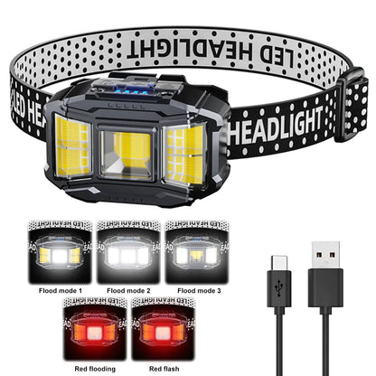 Light Your Way Hands Free Adjustable Ultra-Bright LED Rechargeable Head Light