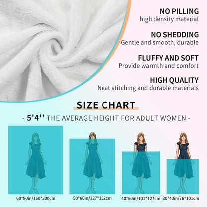 Cat Print Flannel Throw Blanket