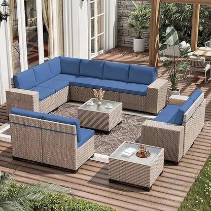 Sectional Wicker Patio Furniture Set