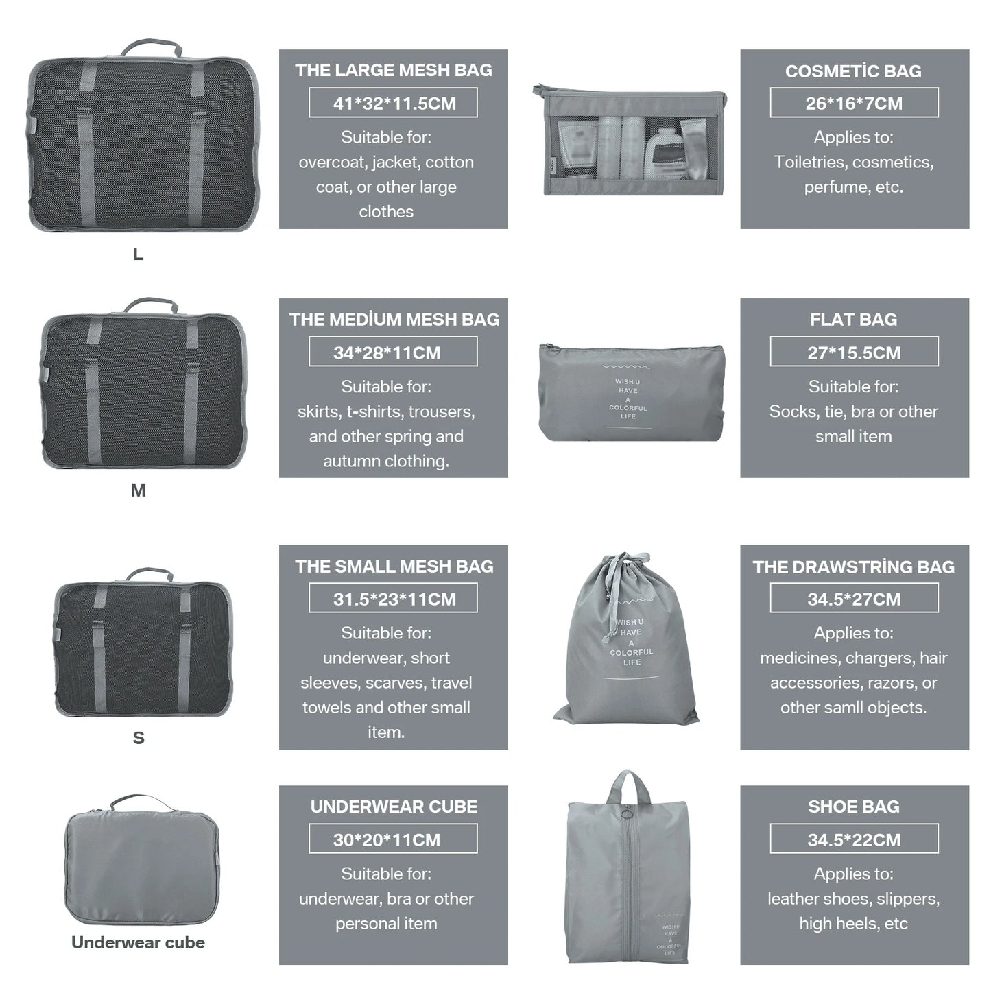 Waterproof Packing Cubes Keeps Luggage Organized