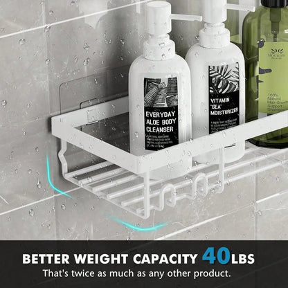 Space-Saving & Stylish Stainless Steel Shower Caddy