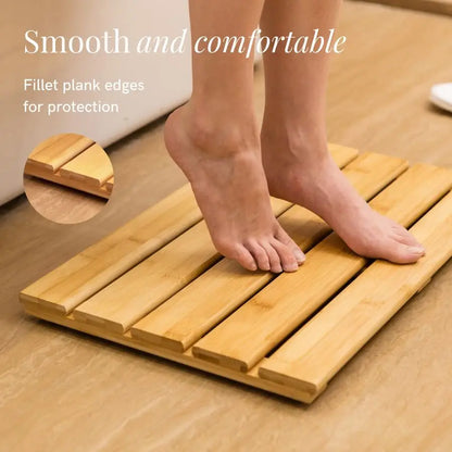 Elegant Spa-Inspired Natural Bamboo Bath or Sauna Mat