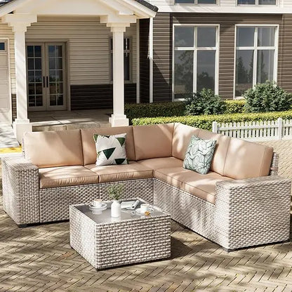 Sectional Wicker Patio Furniture Set