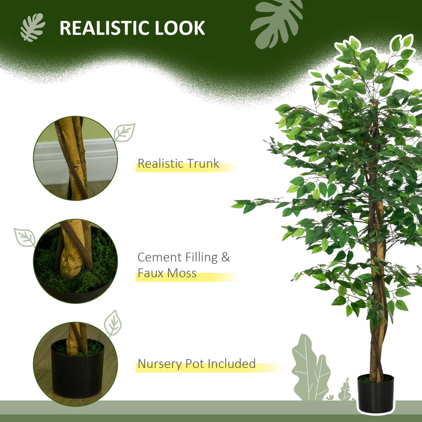 Silk Ficus Plant Warmth Without the Maintenace