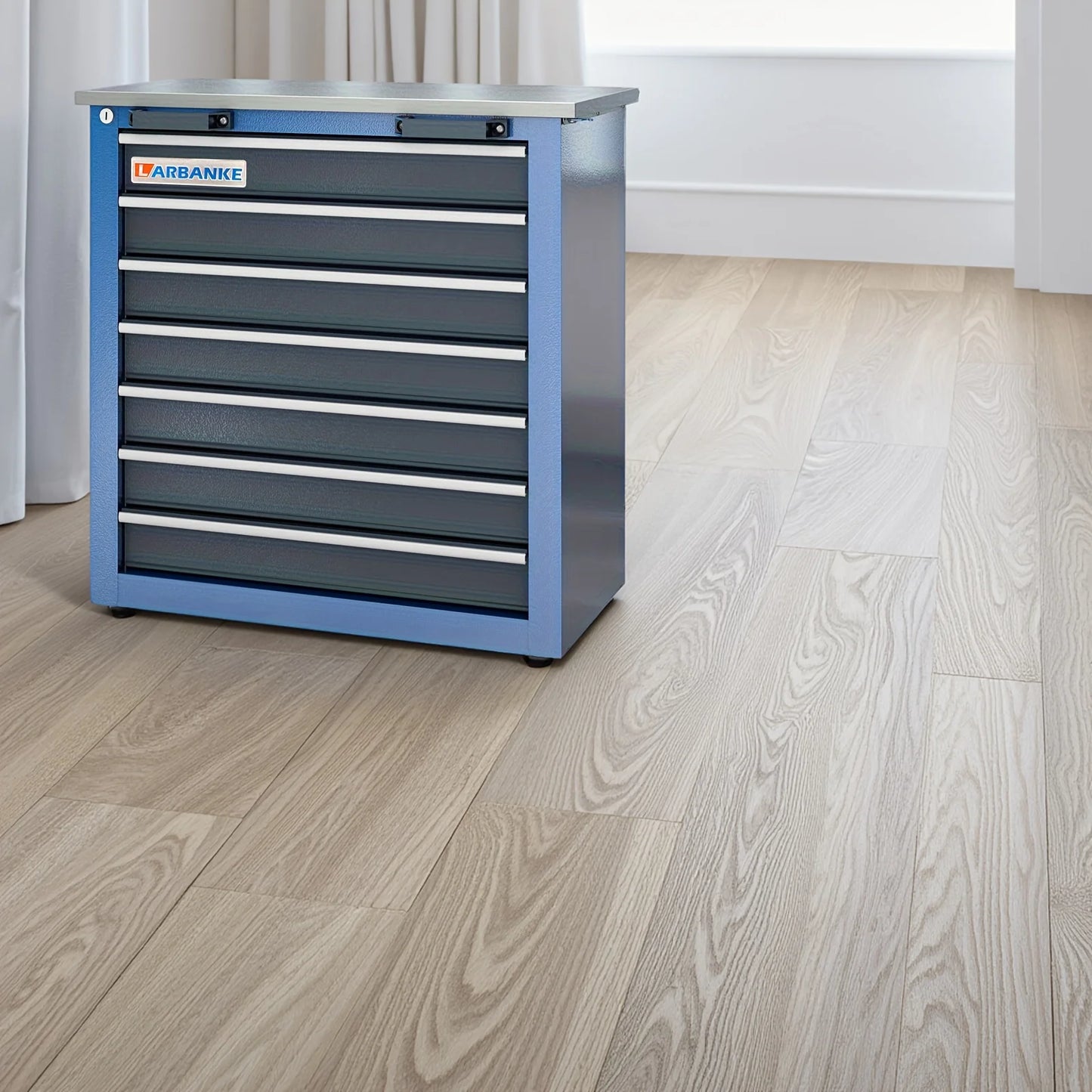 7-Drawer Wheeled Tool Cabinet With Safety lock