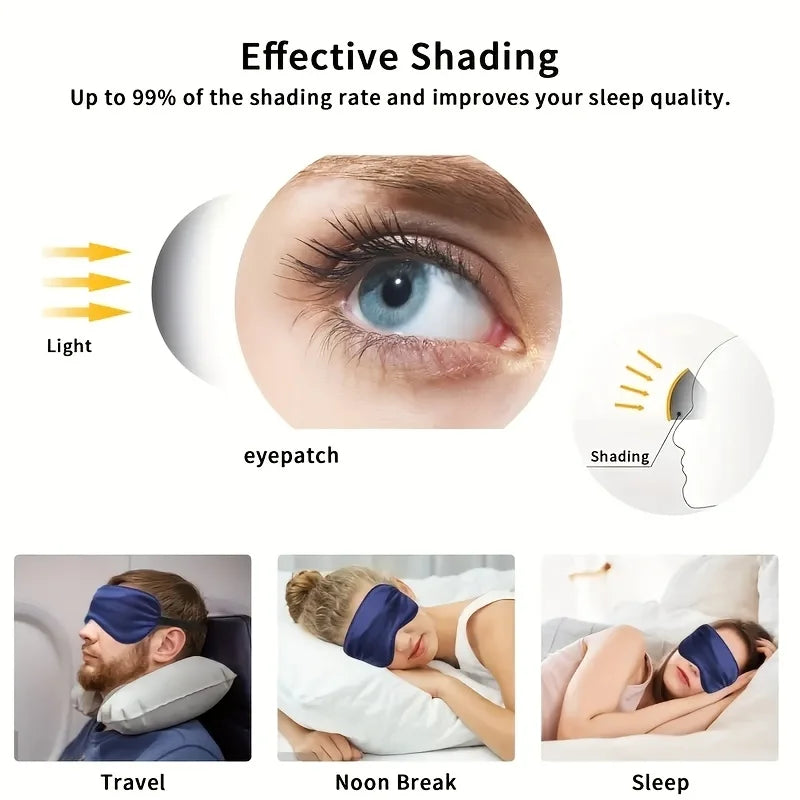 Set of 5 Soft Breathable Eye Masks, lightweight, comfortable and adjustable.