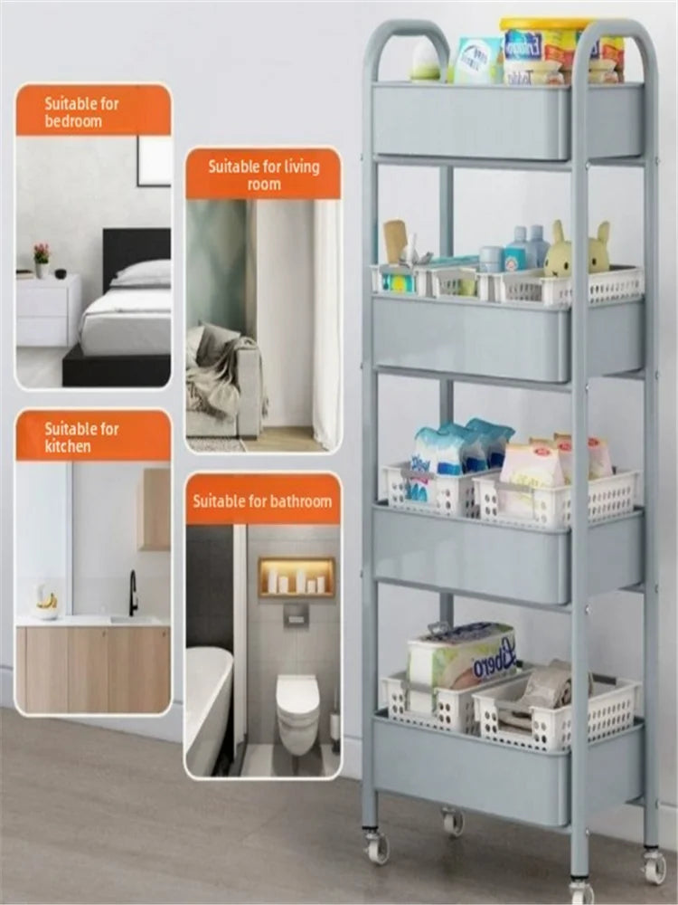 Maximize your space - multi‑layer rolling trolley