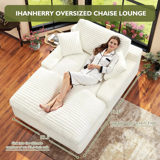 Oversized Comfy Corduroy Sleeper Sofa