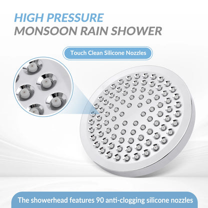 High Pressure Adjustable Stainless Steel Rainfall Shower Head