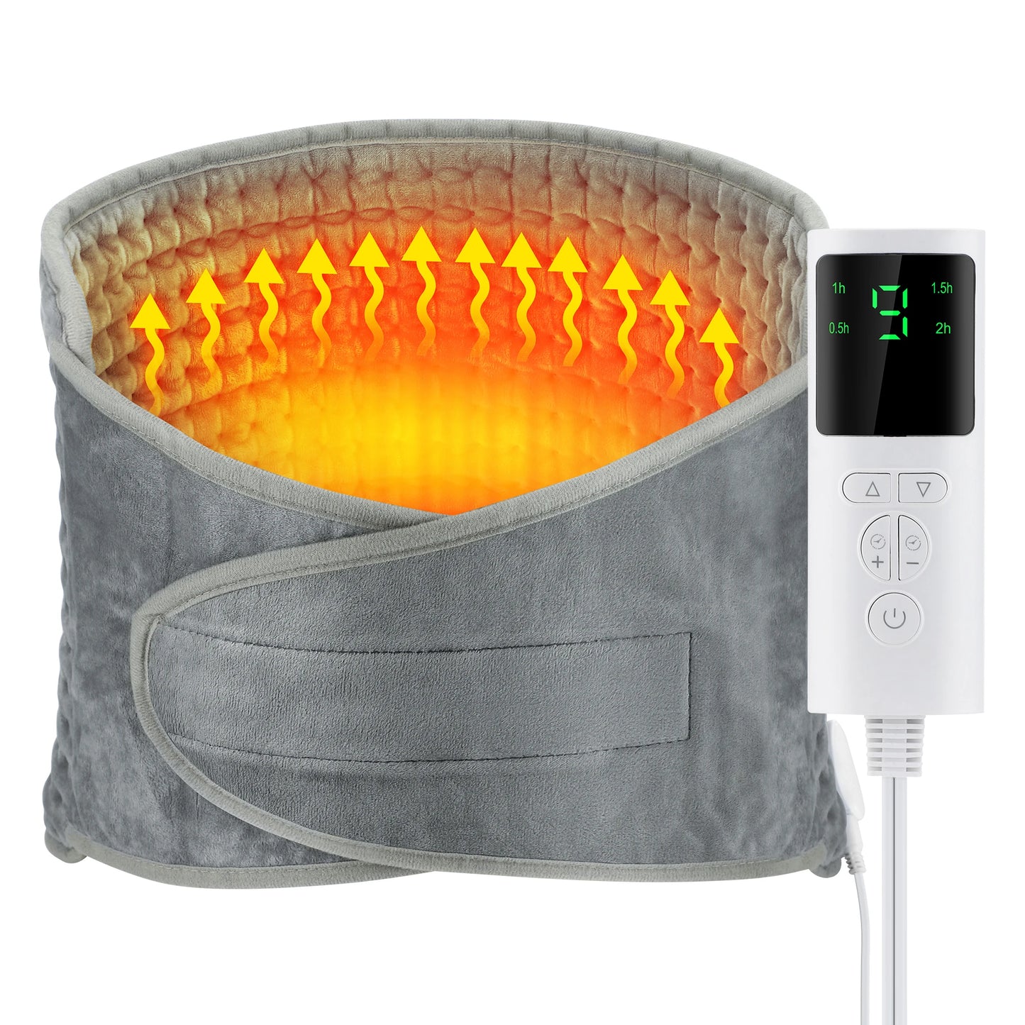 Soothe your waist and abdomen with instant, adjustable heat and relaxing massage