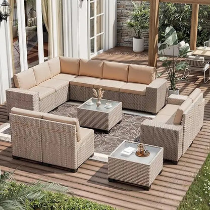 Sectional Wicker Patio Furniture Set