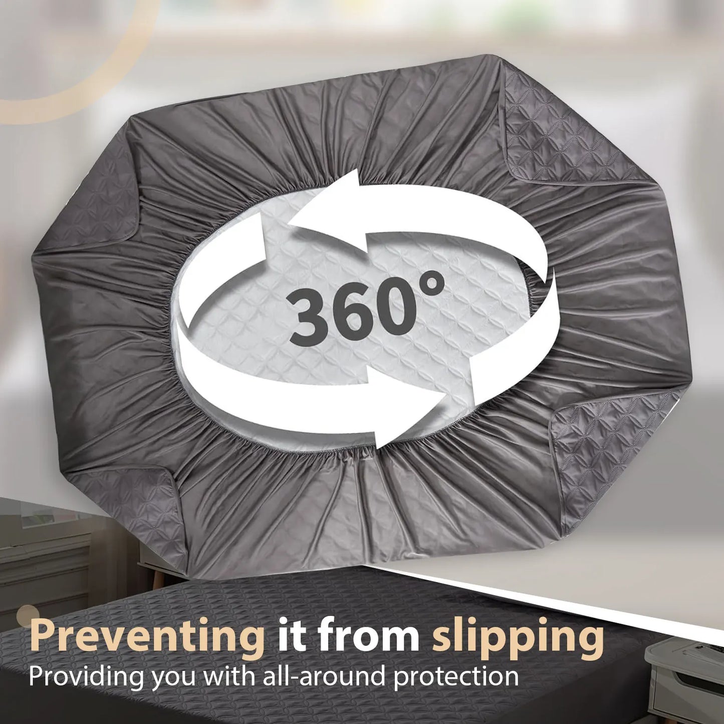 Soft, Waterproof, Noiseless Mattress Protector with Deep-Pocket Breathable Comfort
