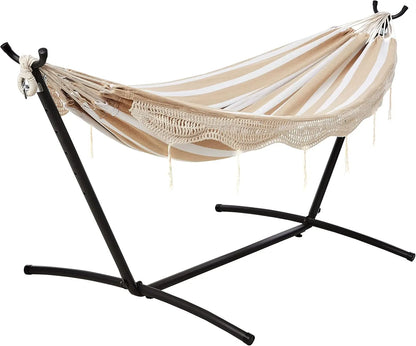 Relaxation Double Hammock Set with Steel Stand