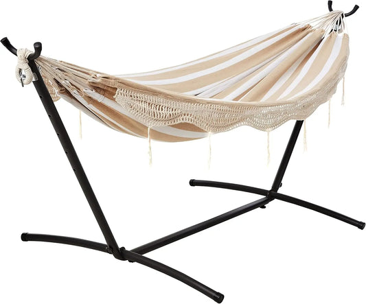 Relaxation Double Hammock Set with Steel Stand